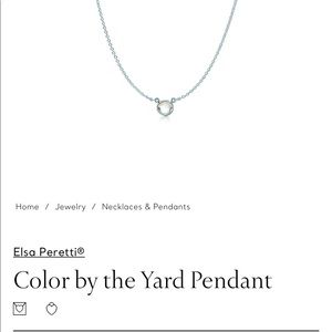 Tiffany Elsa Peretti®️ Color by the Yard Pendant
